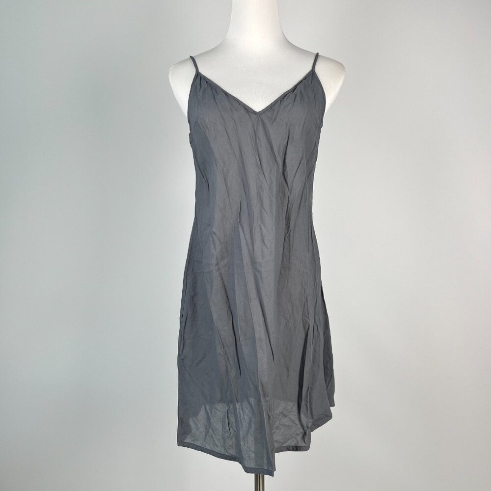 NWOT Johnny Was Biya Floral Mesh Embroidered Irregular Midi Dress Grey Size S - Picture 8 of 12
